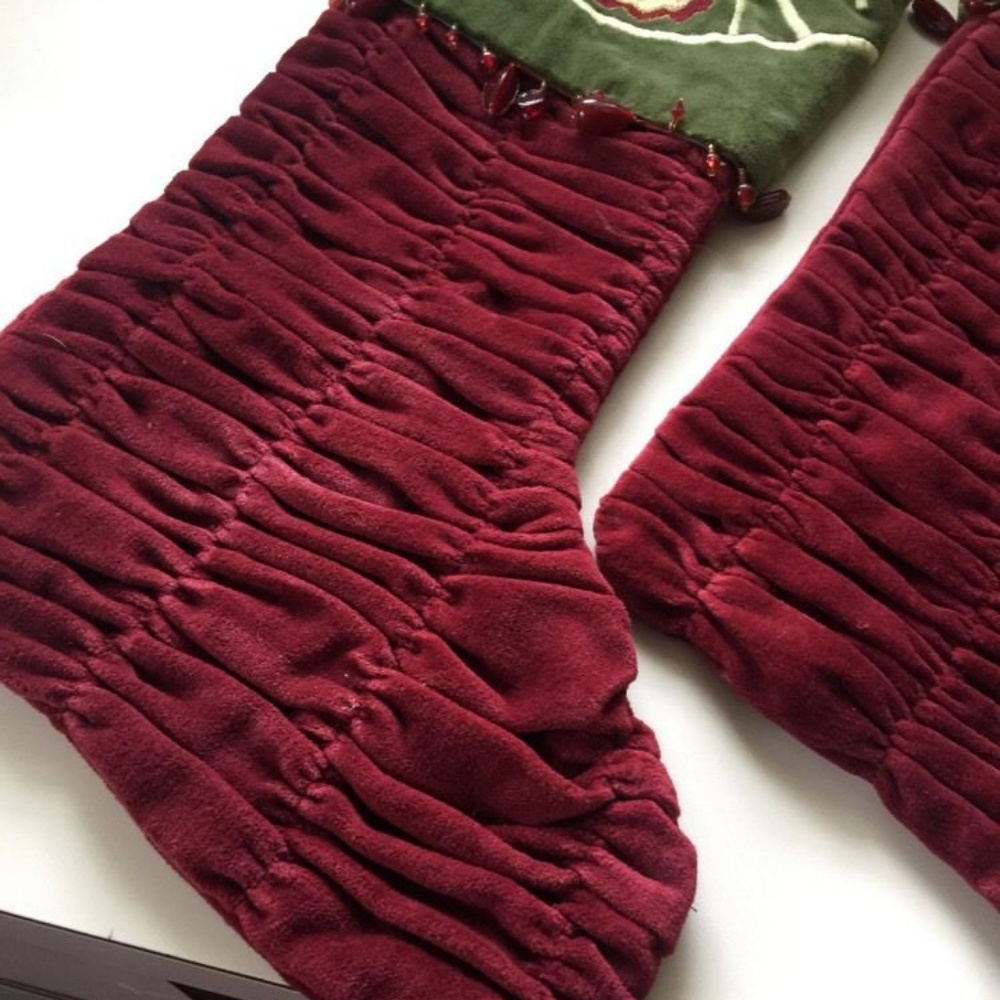 christmas stockings 16 Inch Beaded Trim Embroider